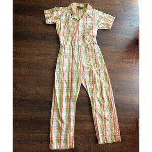 Big Bud Press Spring Rainbow Plaid Jumpsuit - Size XL